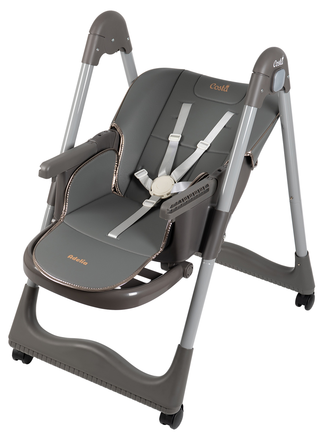 Стульчик для кормления Costa Adelia серый - фото 15