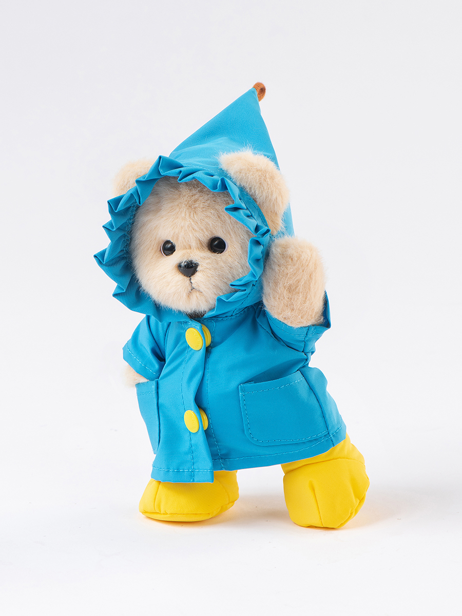 Мягкая игрушка TeddyTales Медведь в дождевике брелок - фото 1