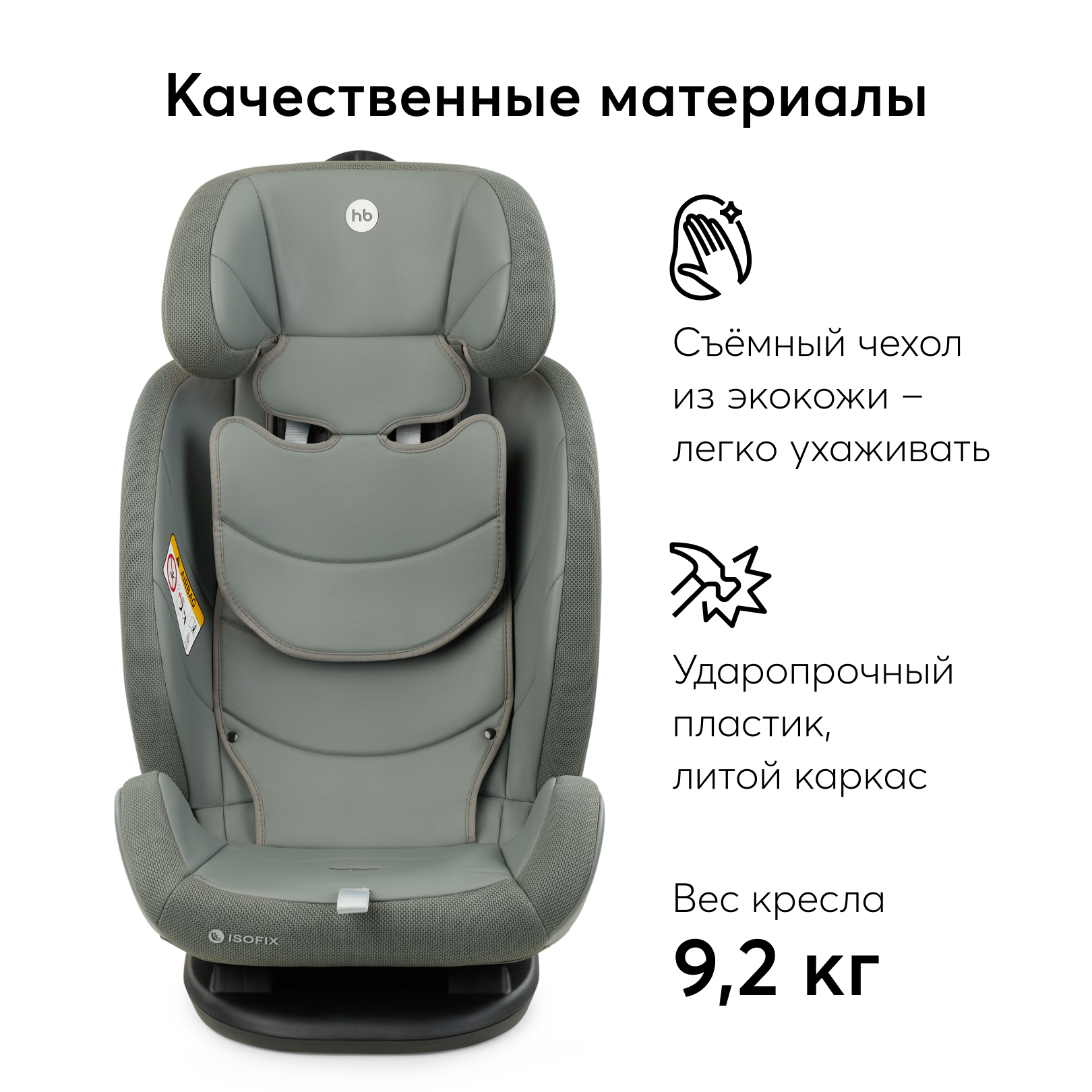 Автокресло Happy Baby Orex Isofix 0+/1/2/3 (0-36 кг) - фото 6