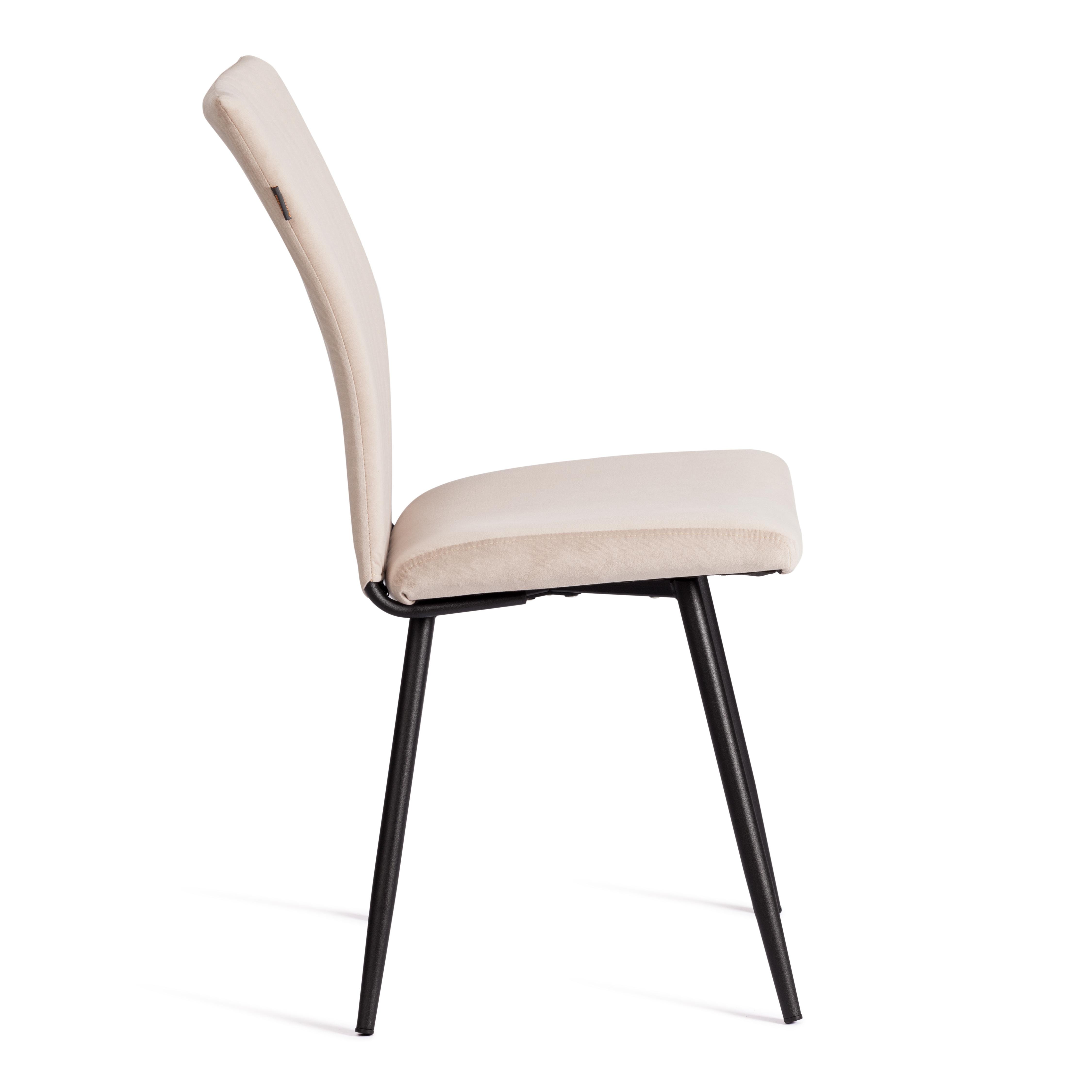 Стул TETCHAIR велюр бежевый/черный 1 шт. - фото 4