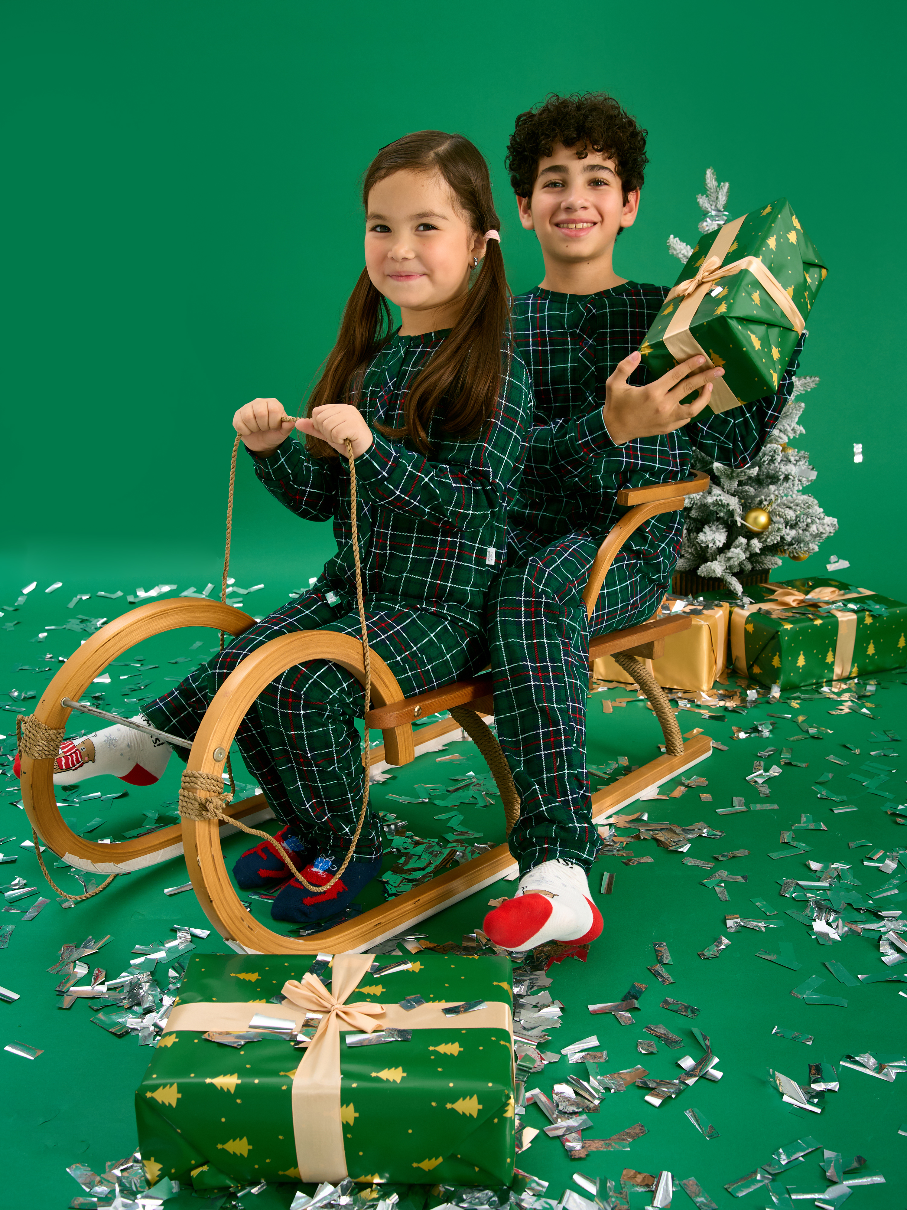 Пижама Веселый малыш 153/17/Клетка зел - фото 3