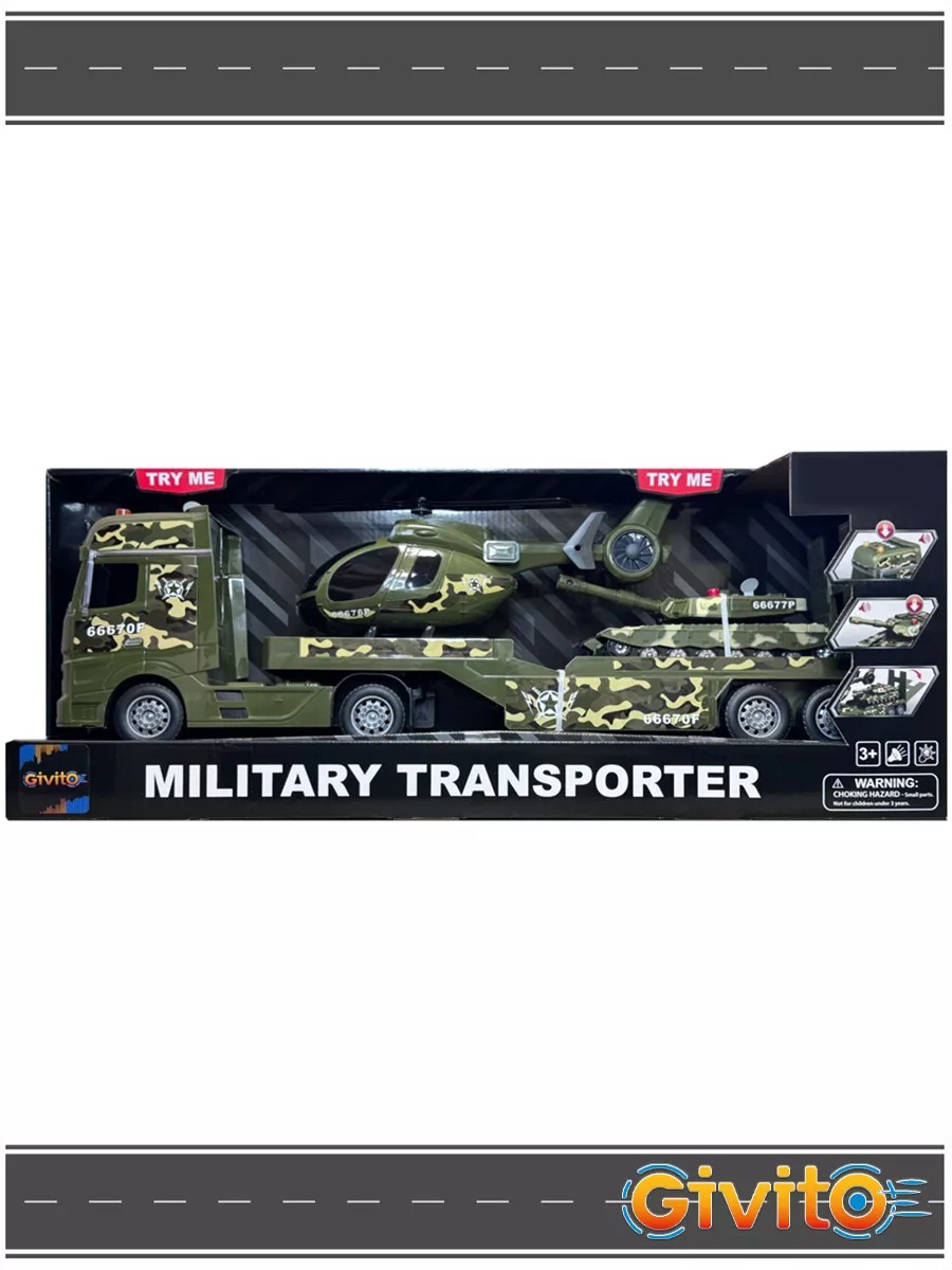 Автовоз Givito Военный транспортер G235-479 - фото 5