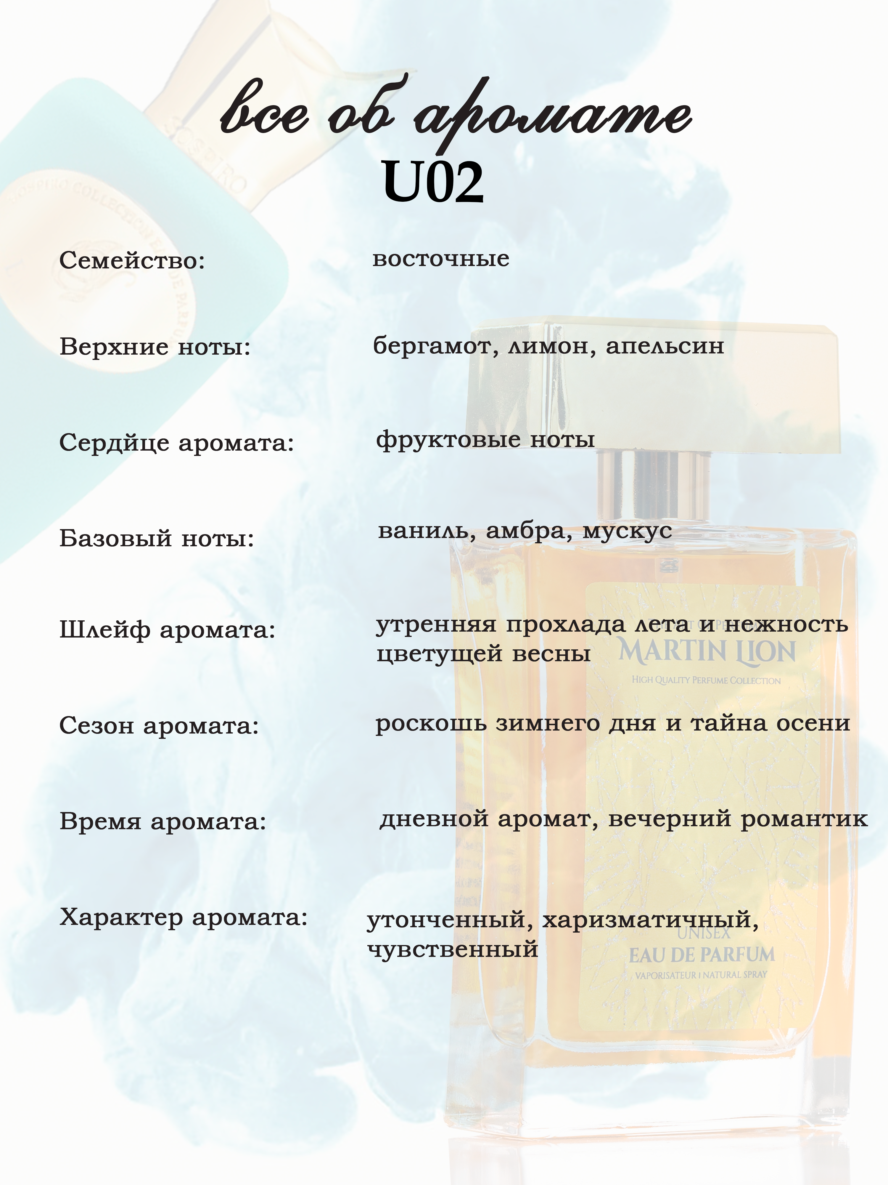 Парфюмерная вода Martin Lion восточный гурманский сладкий теплый - фото 6