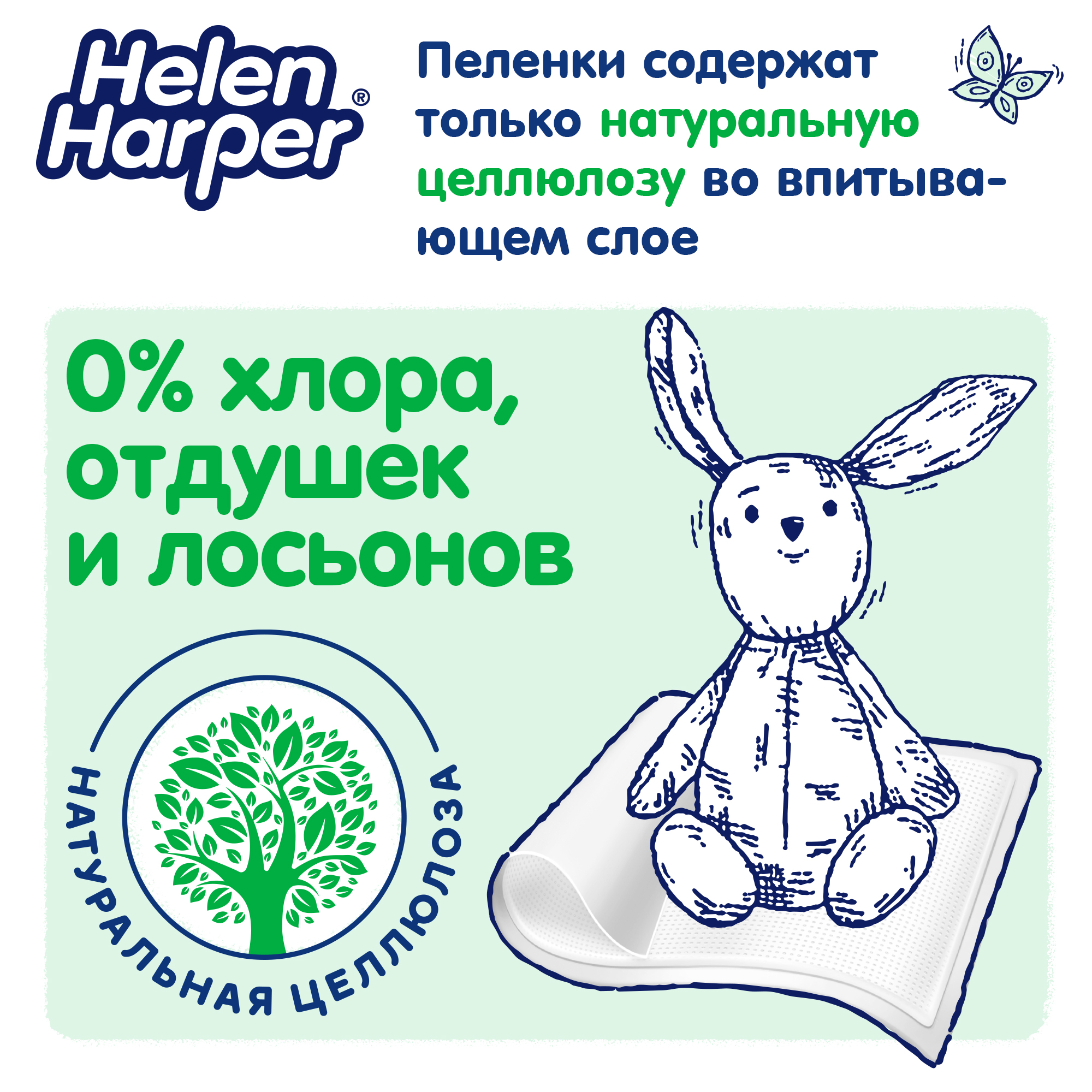 Пелёнки одноразовые Helen Harper 60х90 см 30 шт. - фото 2