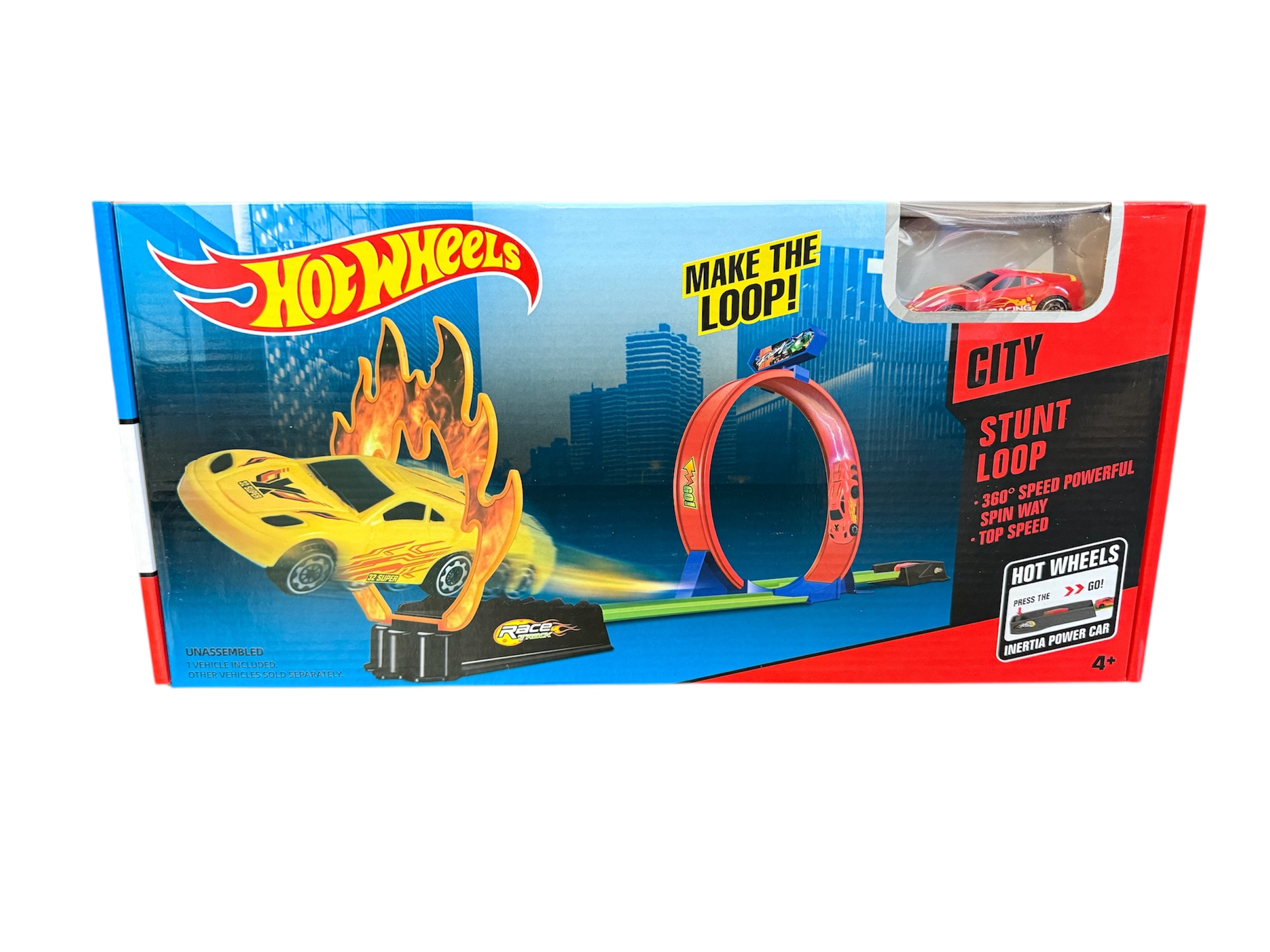 Трек Hot Wheels автотрек_одна_колесо_с_одной_машинкой - фото 1