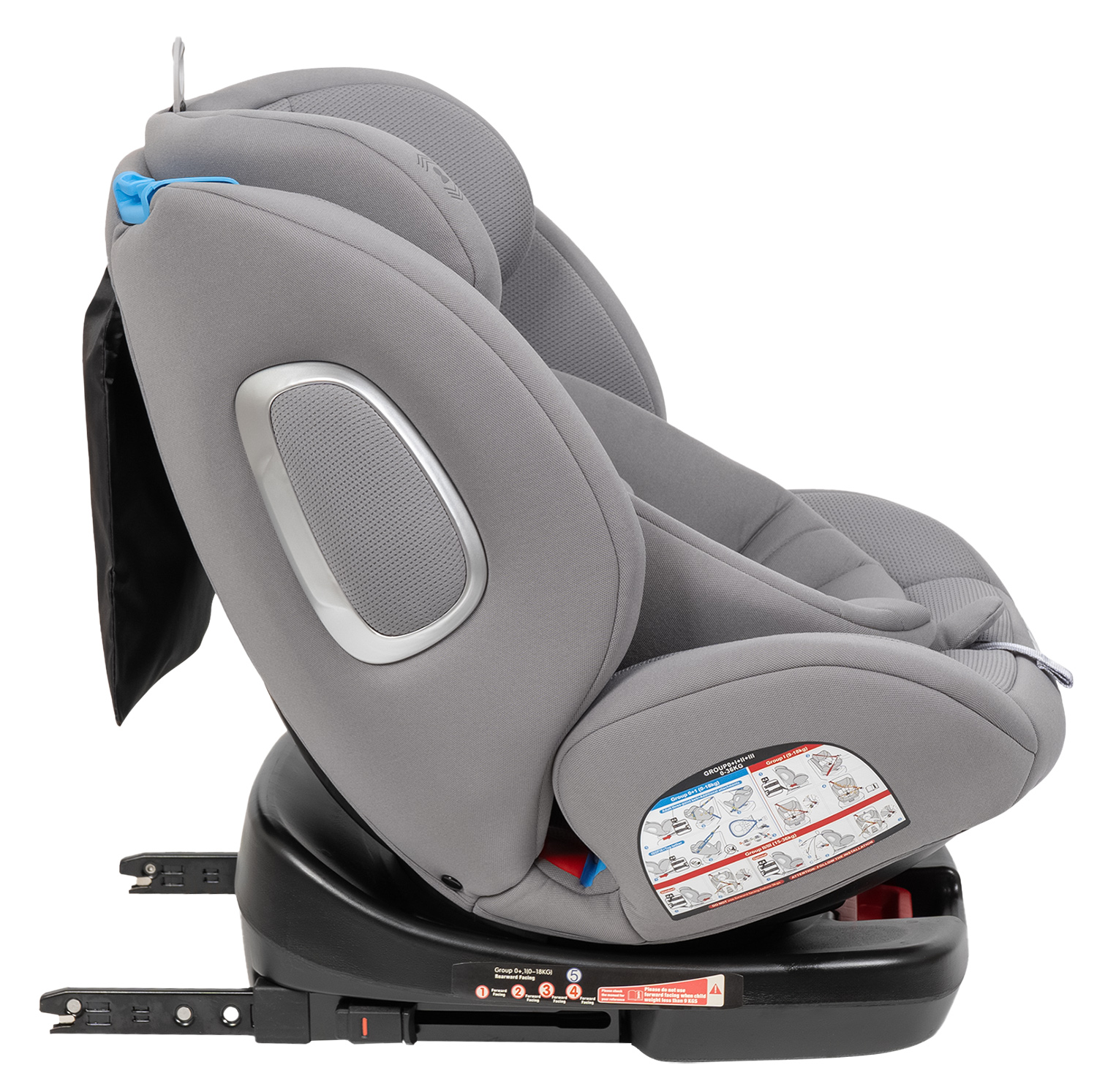 Автокресло Farfello YB102A Isofix 0+/1/2/3 (0-36 кг) серый - фото 11