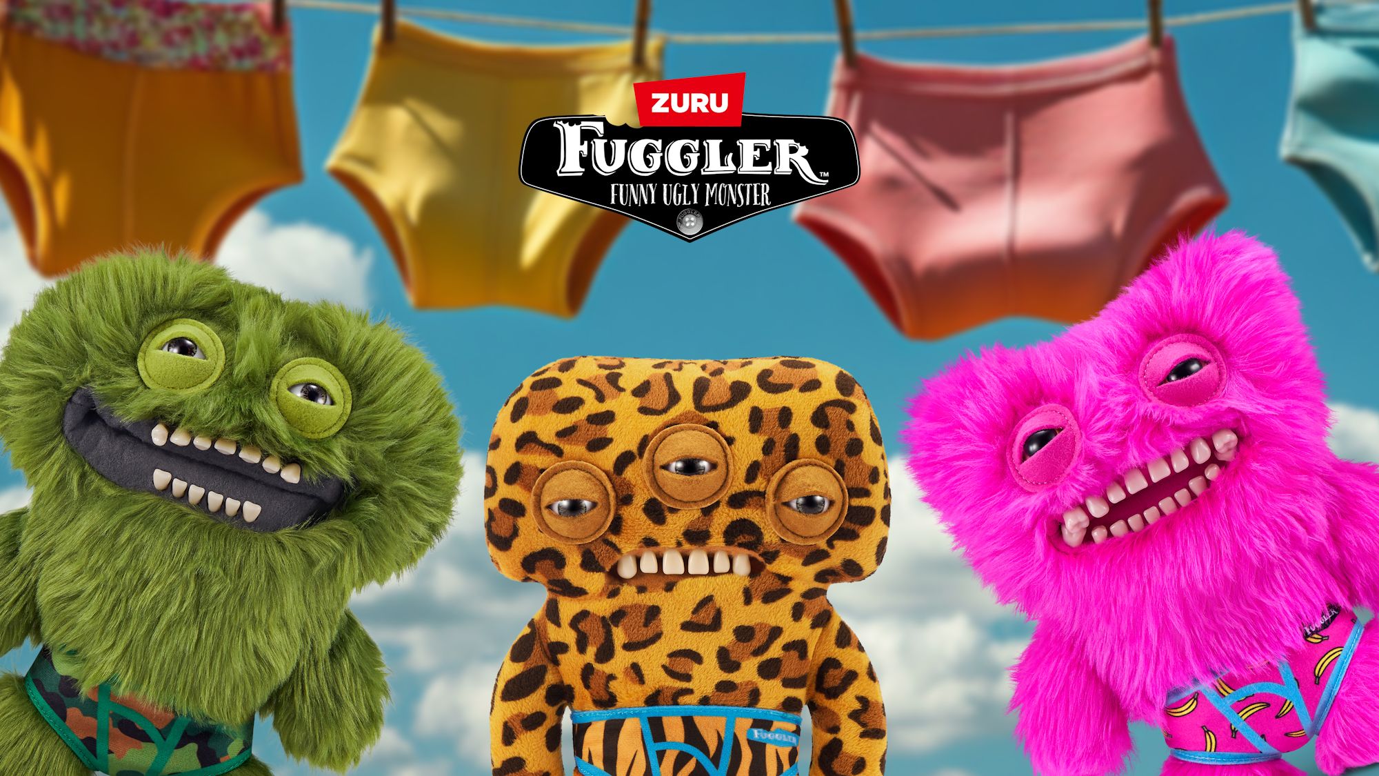 Игрушка мягкая FUGGLER Розовый Мистер Пуговкин Разноцветные Труселя 24см 15723P - фото 11