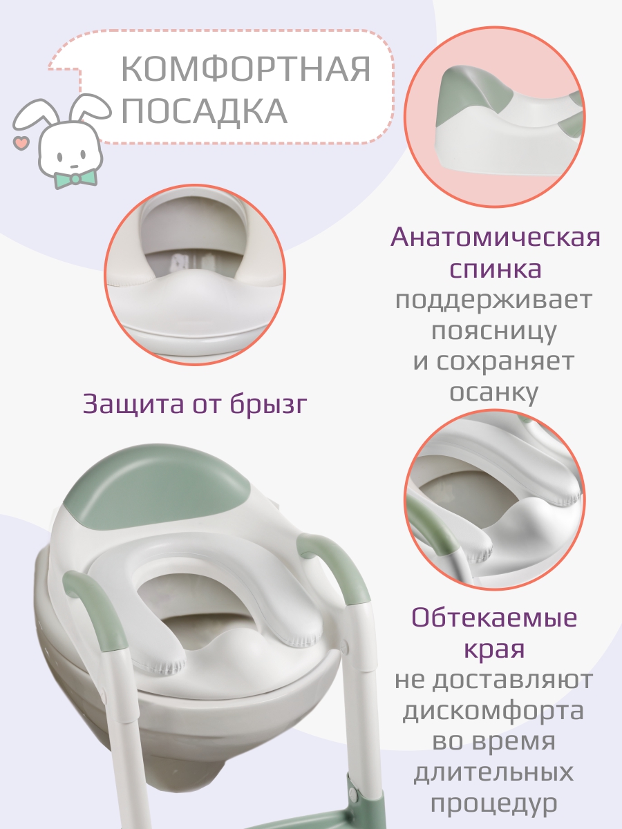 Накладка на унитаз KidWick Whale Soft зеленый - фото 4