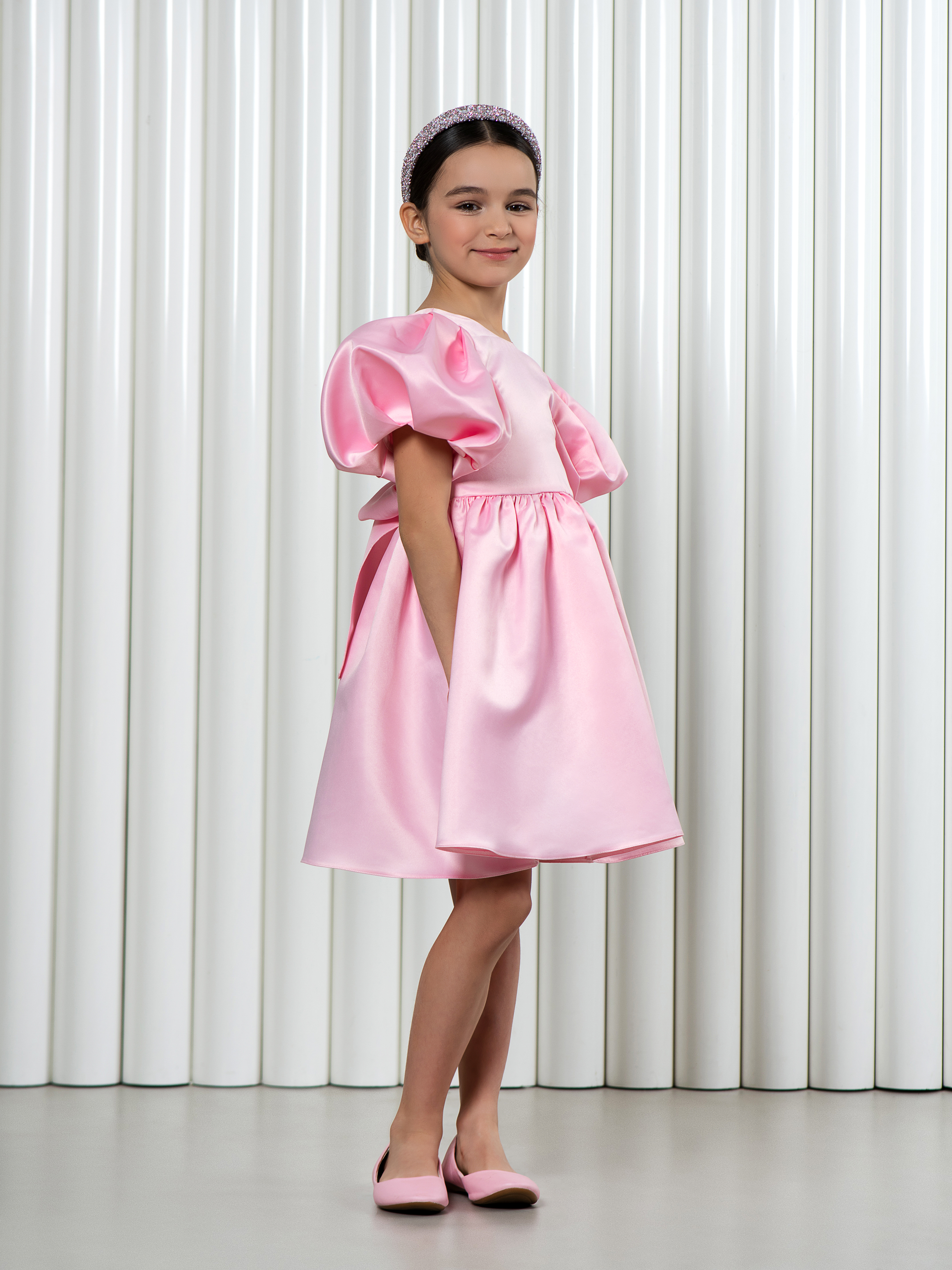 Платье LisaWeta D-145 розовый - фото 1