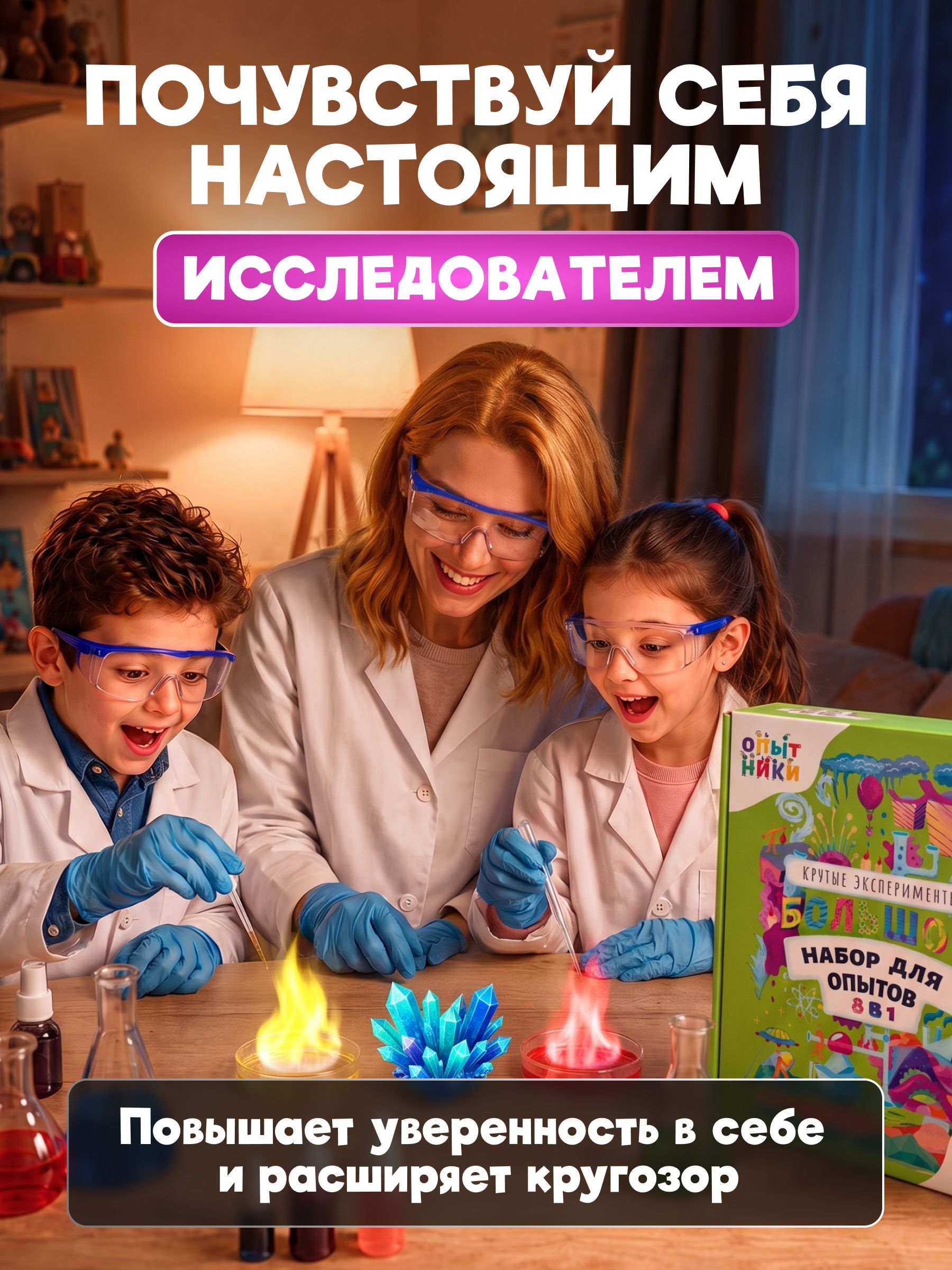 Набор для опытов Наукасити Опытники 8 в 1 - фото 9