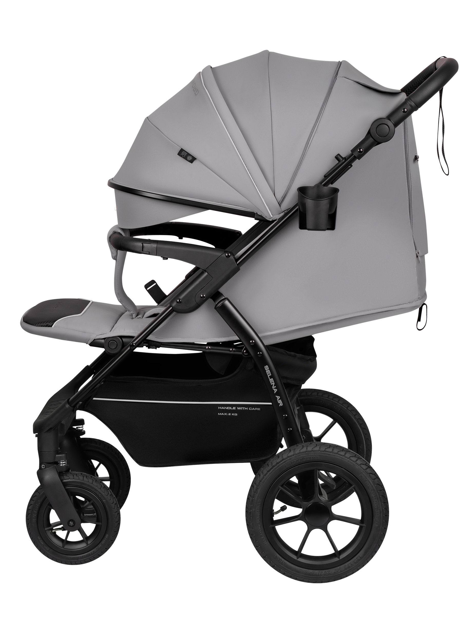 Коляска прогулочная JOVOLA Selena Air new светло-серый - фото 7