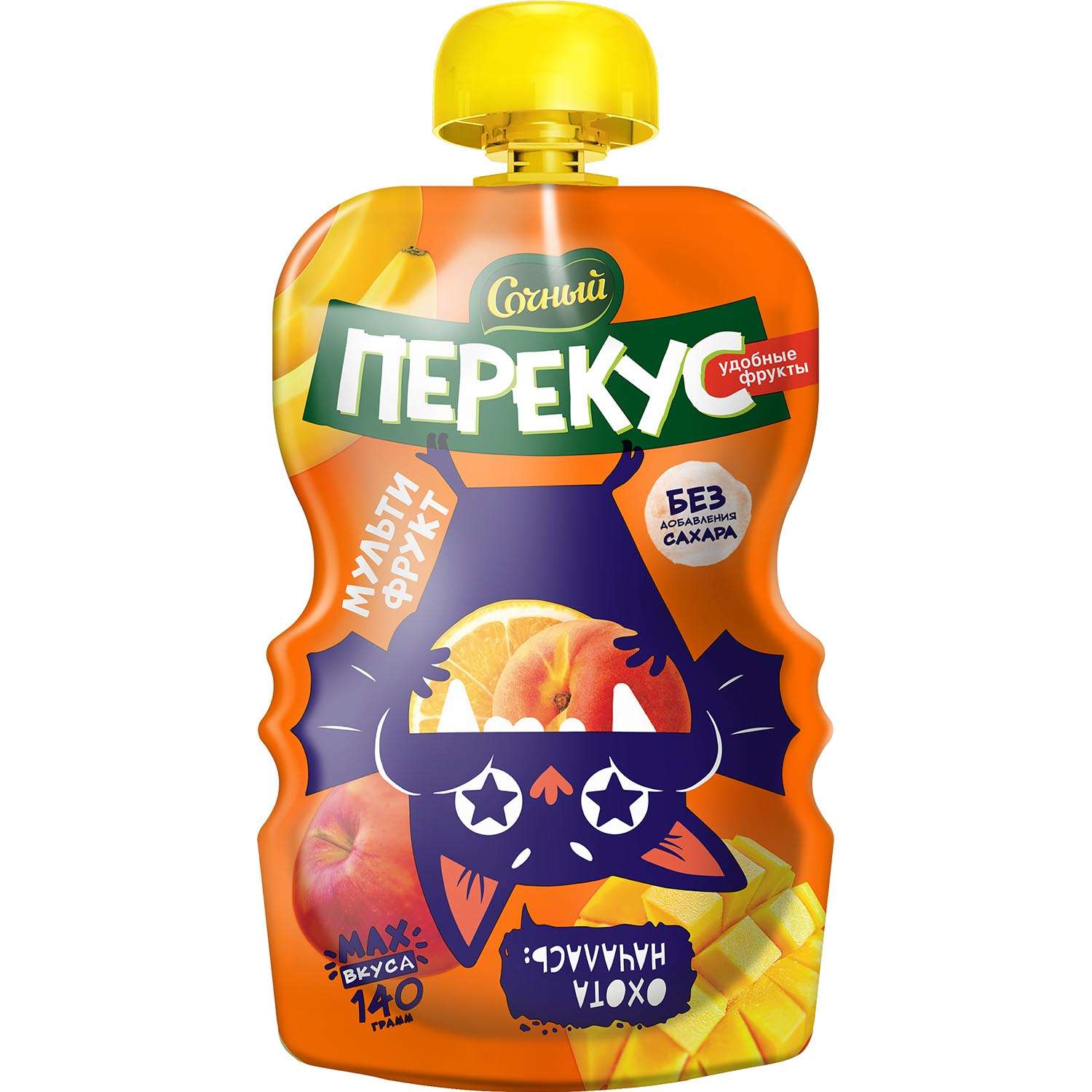 Пюре Сочный перекус мультифрукт 140г с 6месяцев - фото 1