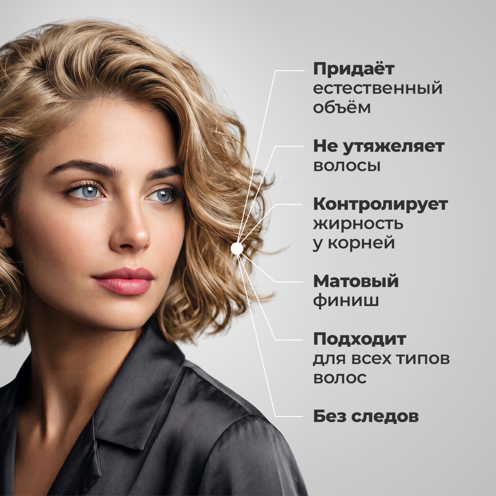Жидкая пудра спрей NUZHNOE для укладки объема волос 100 мл - фото 3