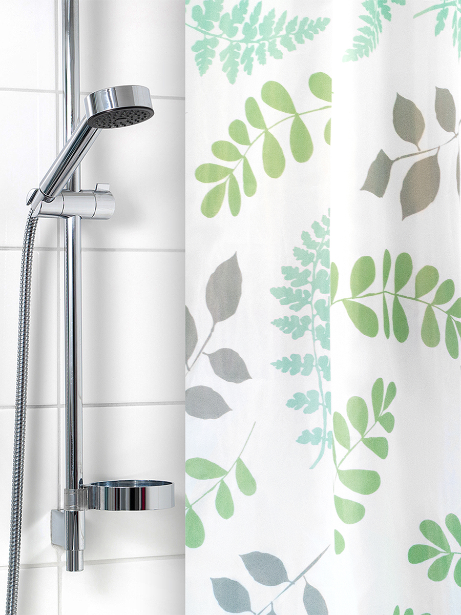 Штора для ванной комнаты и душа VILINA текстильная водоотталкивающая 180х180 см полиэстер - фото 7