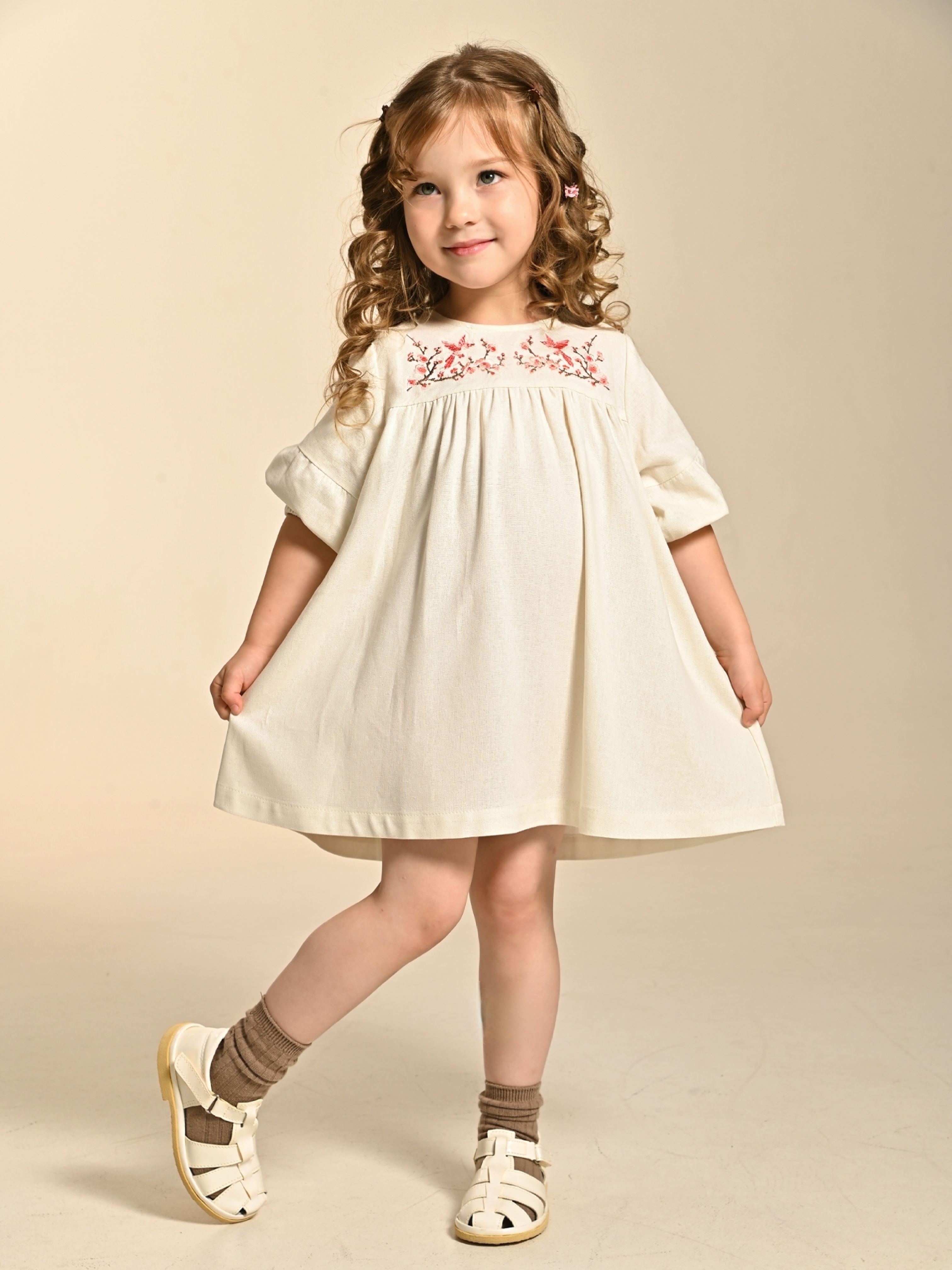 Платье Artcher Платье012Молочное_с_вышивкой - фото 2