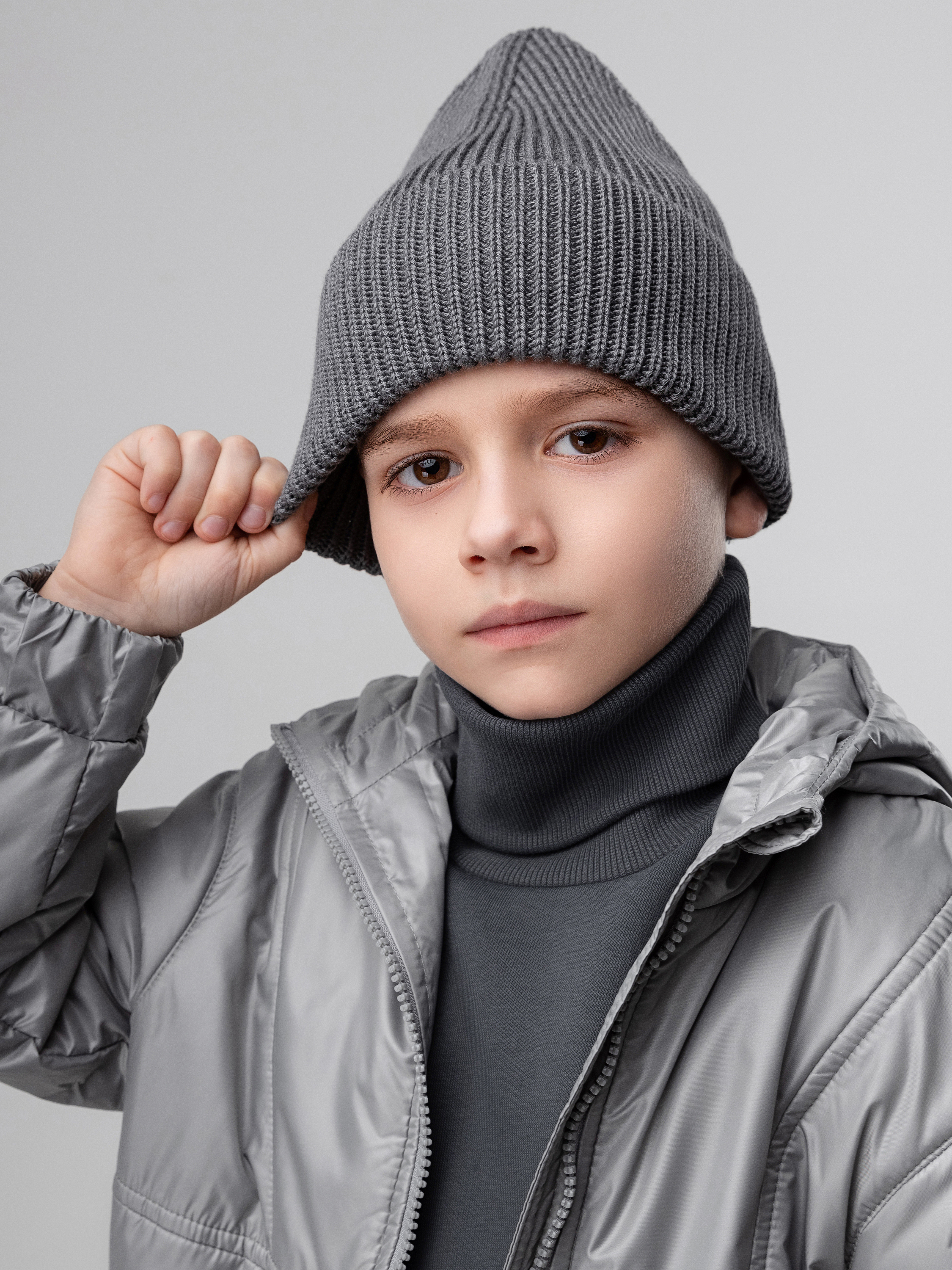 Шапка Bodo 10-348MU_темно-серый меланж - фото 1