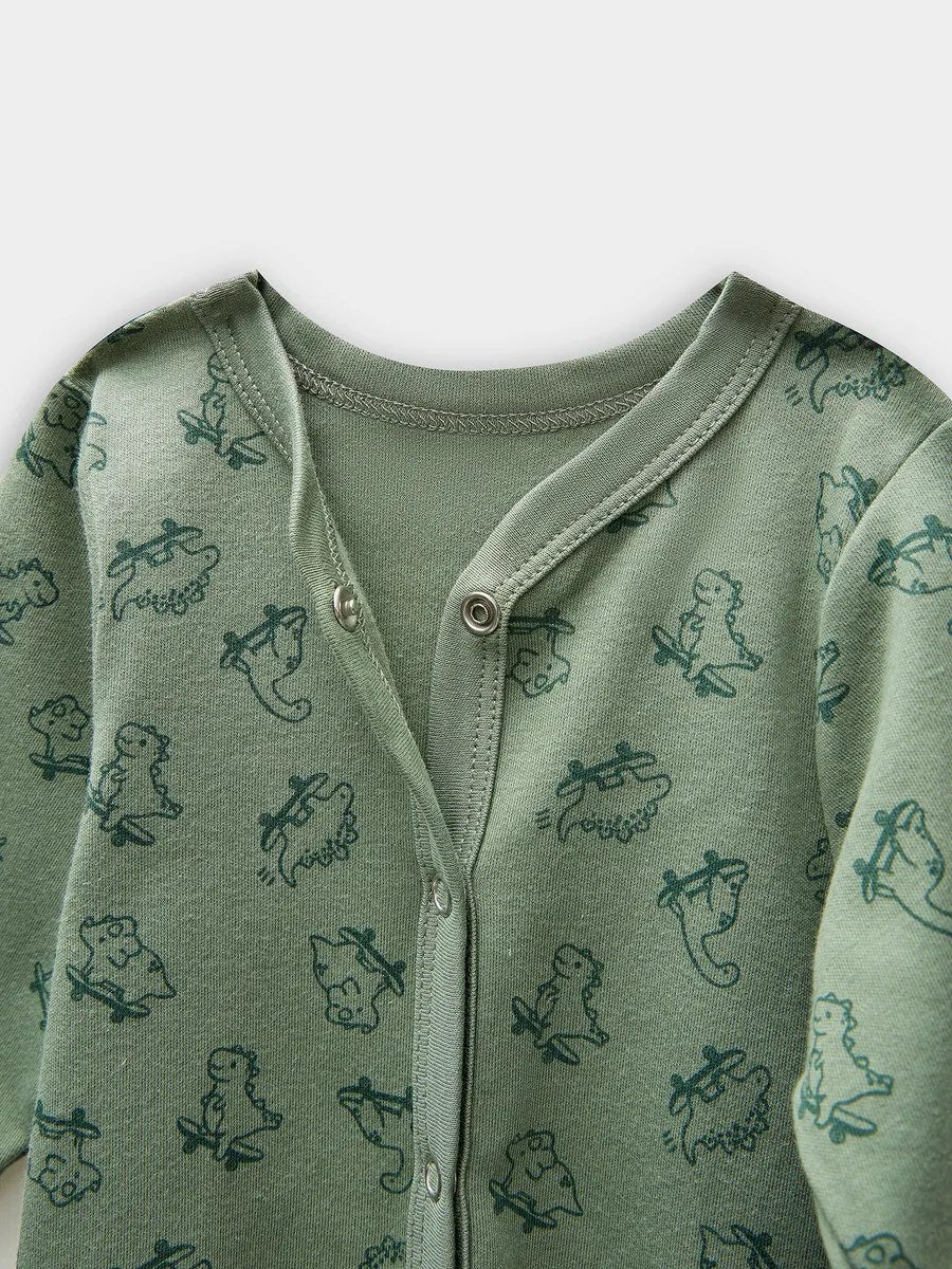 Комбинезон 2 шт Mark Formelle (Марк Формэль) 14005-2/динозавры на зеленом +песочный - фото 11