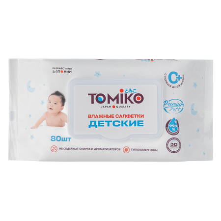 Влажные салфетки Tomiko 80 шт.