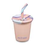 Стакан Klean Kanteen детский одностенный Kid Cup Straw Lid 10oz Peach Parfait с трубочкой 296 мл