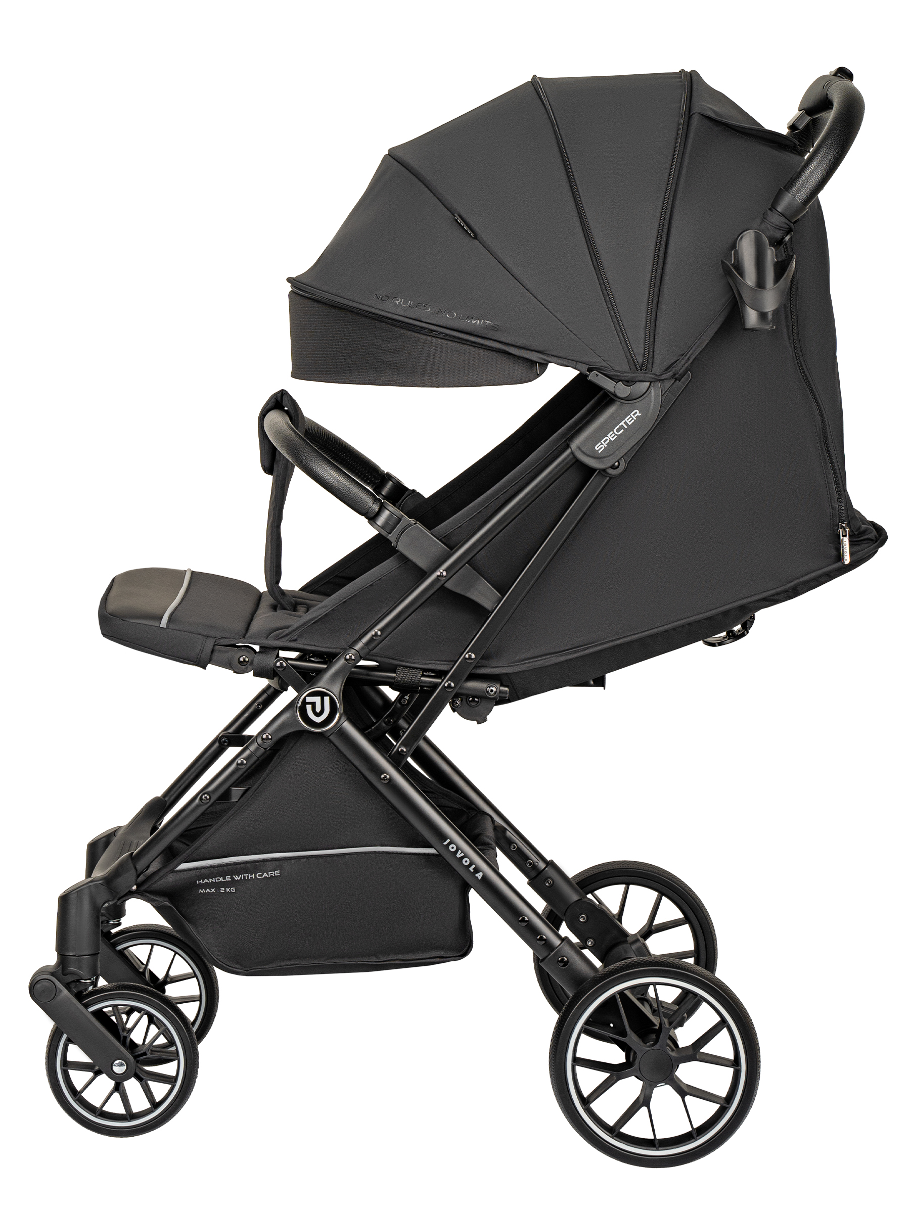 Коляска прогулочная JOVOLA Specter черный - фото 21