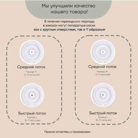Соска Paomma Anti-Colic силикон XL (для густых жидкостей) 2 шт.