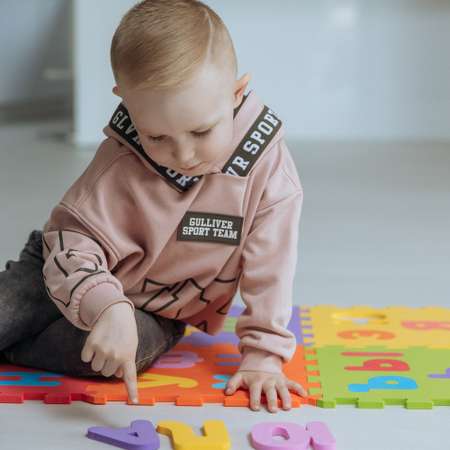 Развивающий коврик-пазл ElBascoToys Алфавит 9 элементов 30х30 см