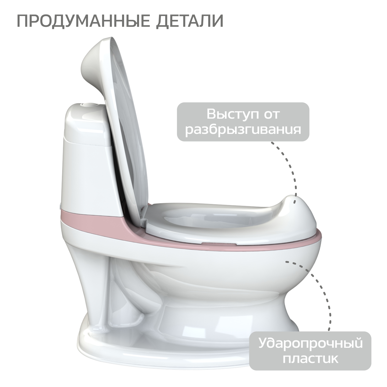 Горшок-унитаз туалетный Babyton Cozy Potty pink - фото 5