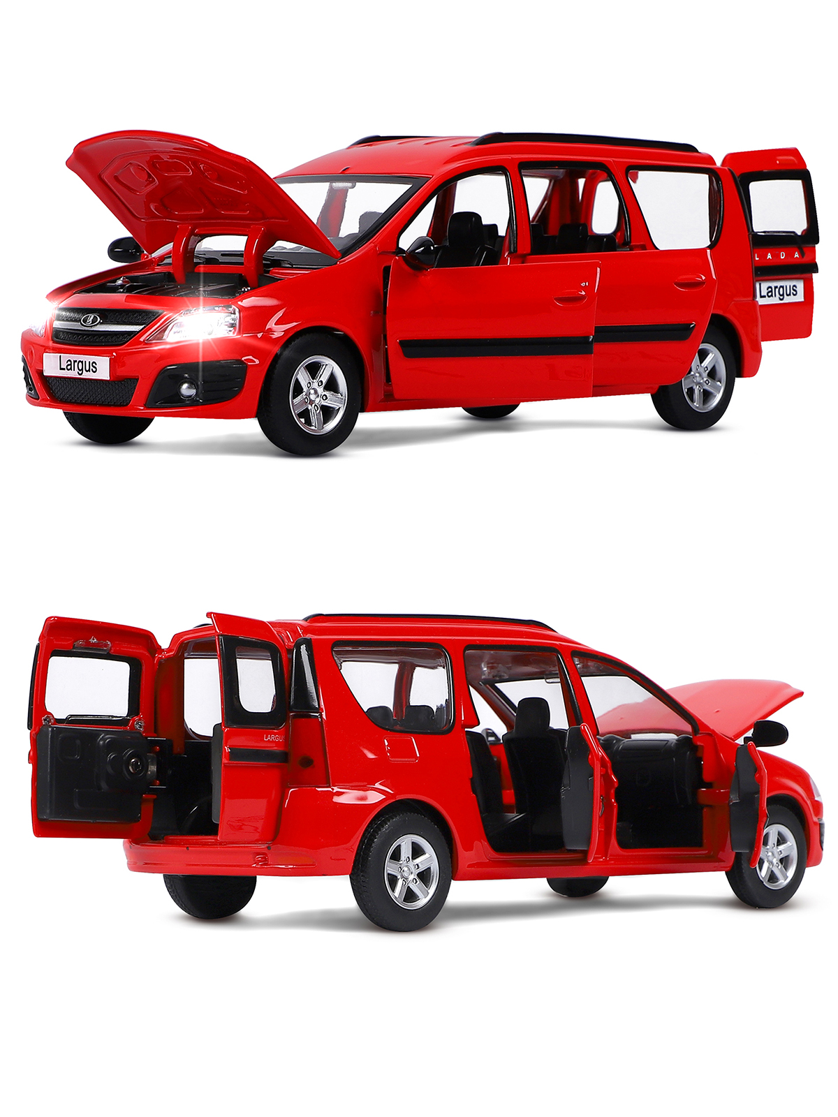 Автомобиль АВТОпанорама LADA Largus 1:24 JB1251419 - фото 9