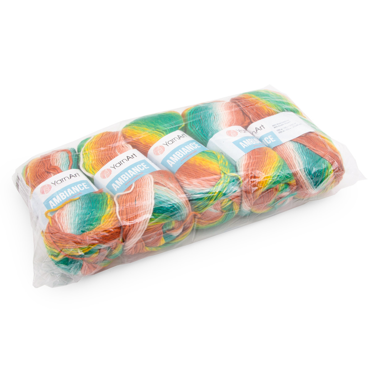 Пряжа YarnArt Ambiance полушерстяная 100 г 250 м 152 секционный 5 мотков - фото 3