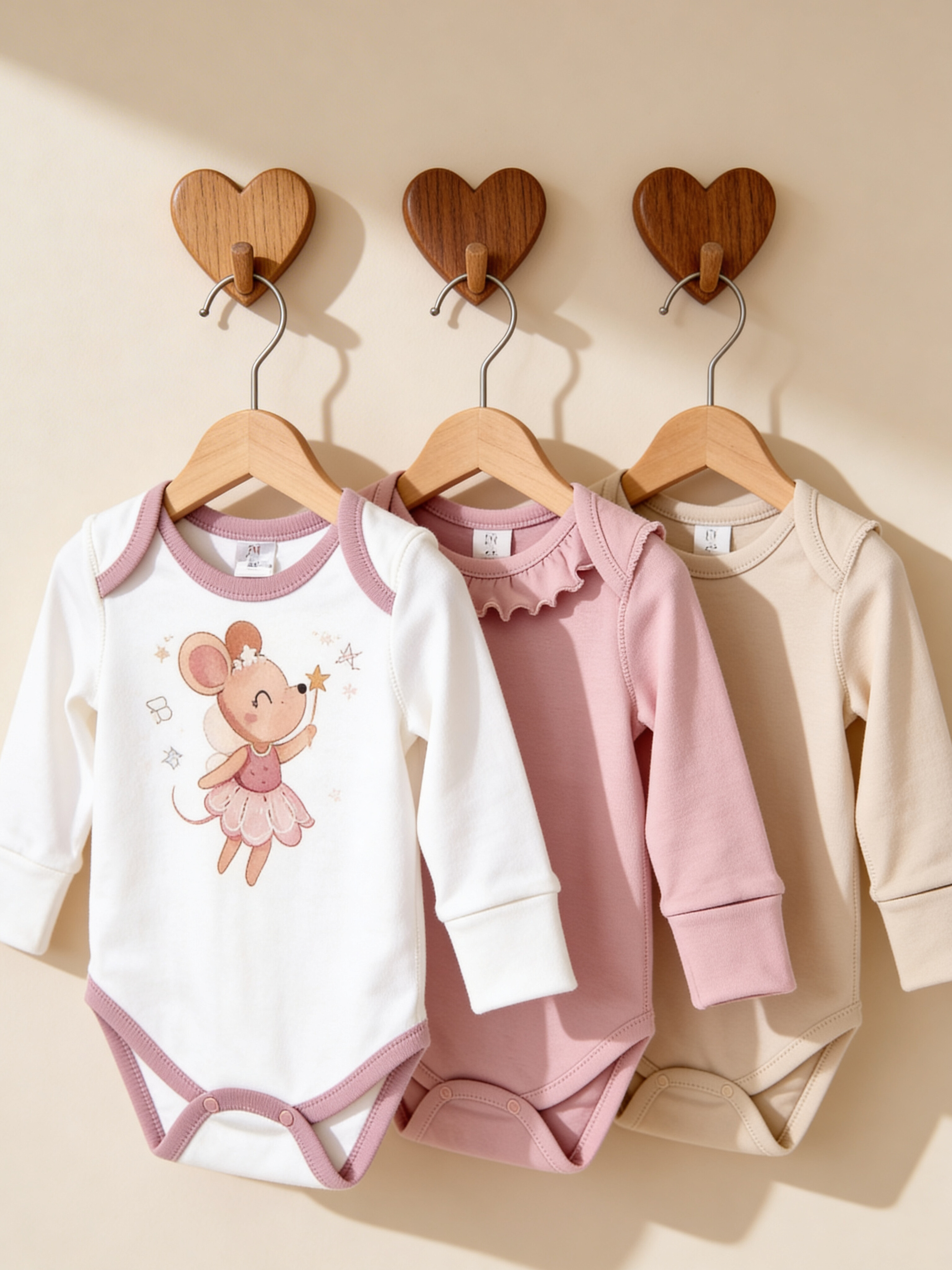 Изображение товара Детские боди комплект из 3 штук из 100% хлопка Жанэт