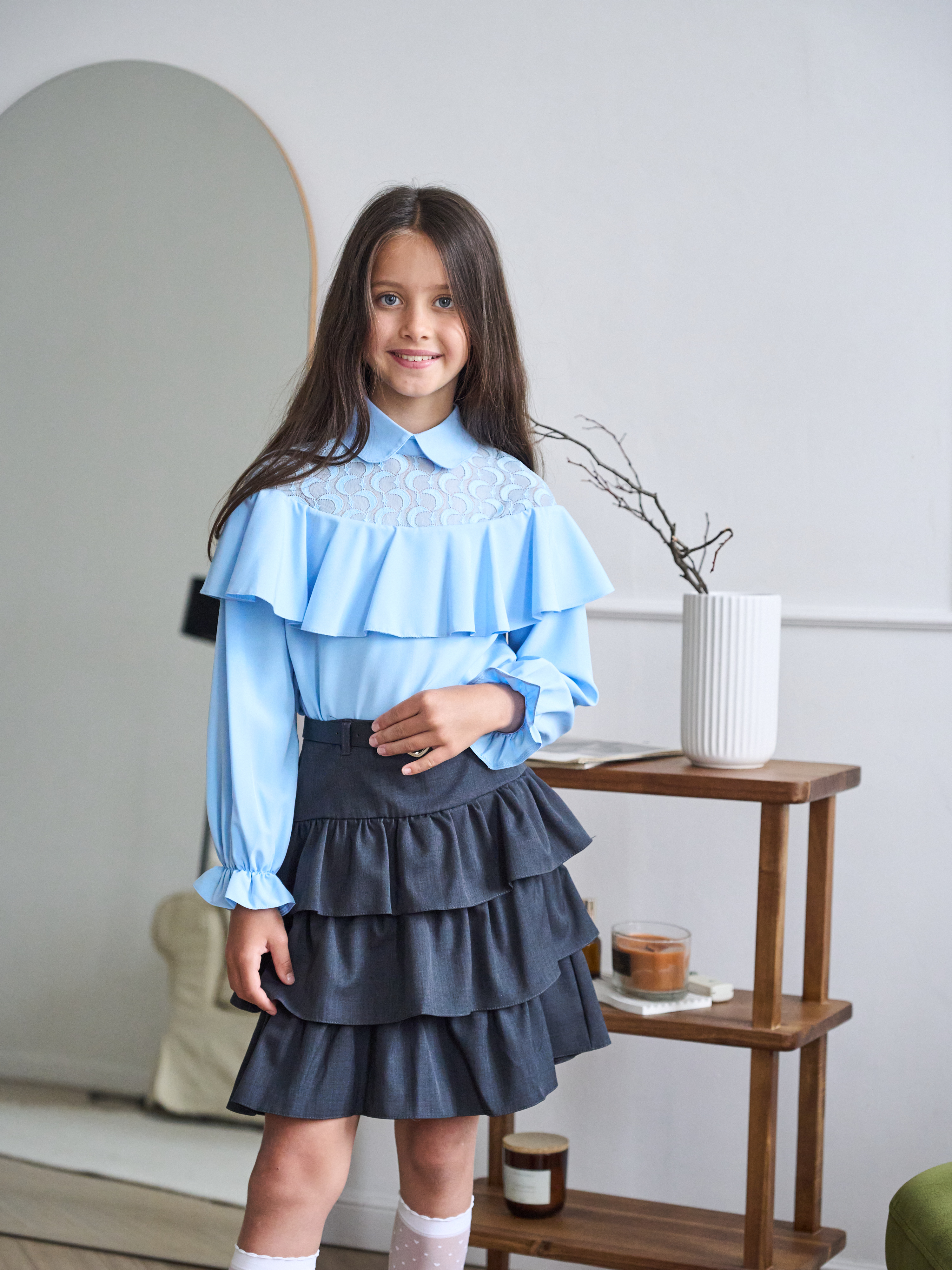 Блузка СИНЯЯ МОДА W1538A-G39 - фото 6