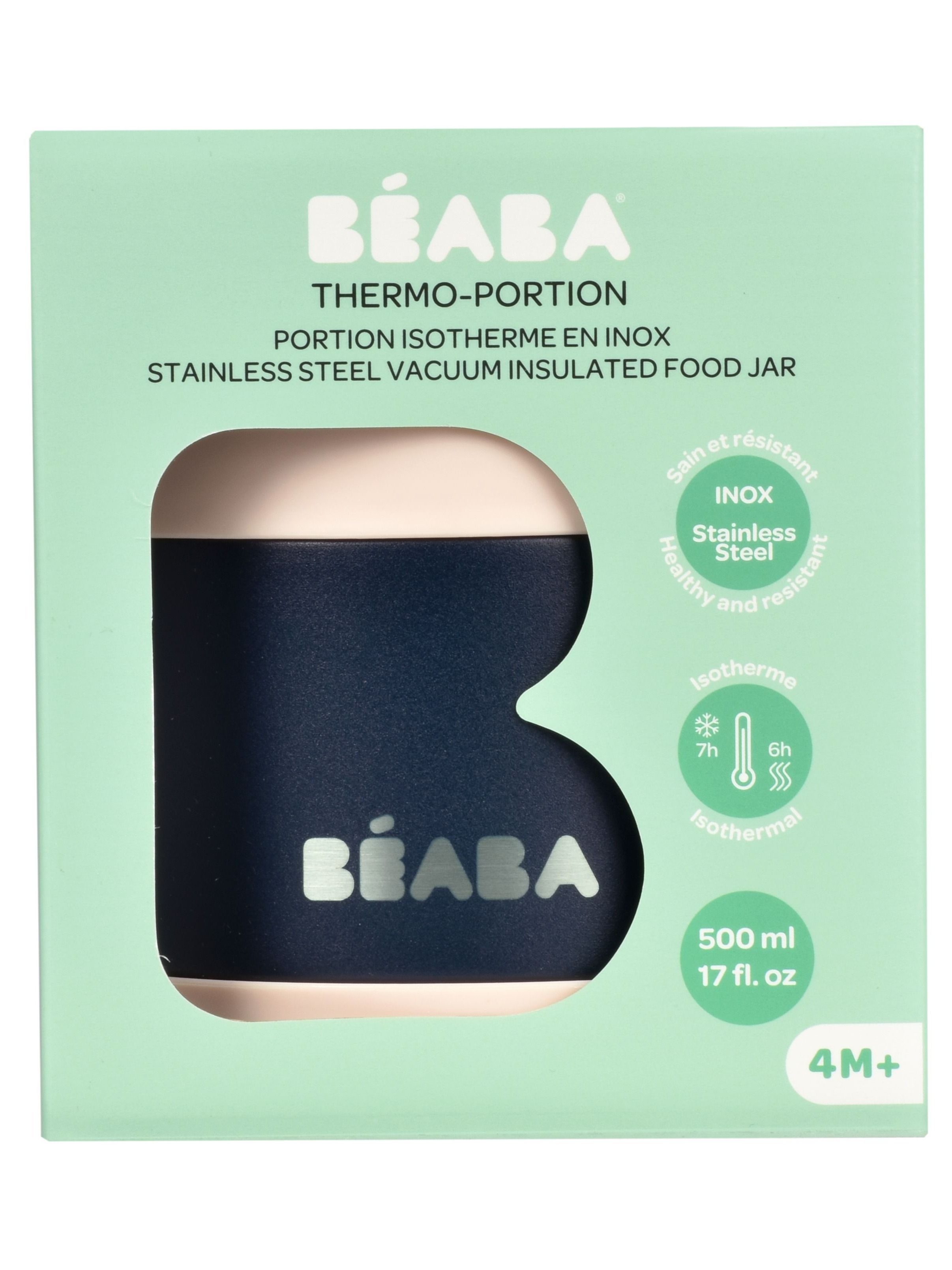 Термоконтейнер для еды детского питания BEABA 500 мл черно-розовый - фото 8