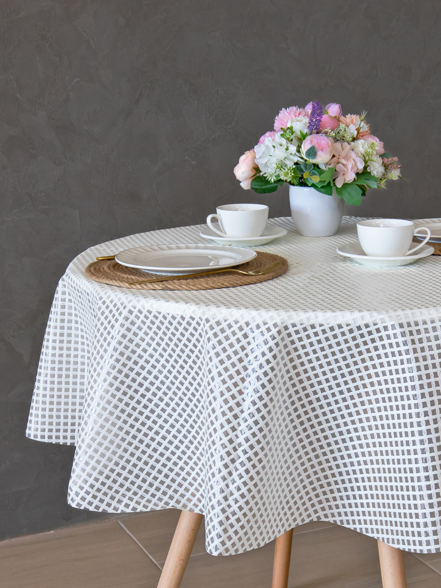 Скатерть круглая на стол VILINA Элегия d-128 см - фото 6