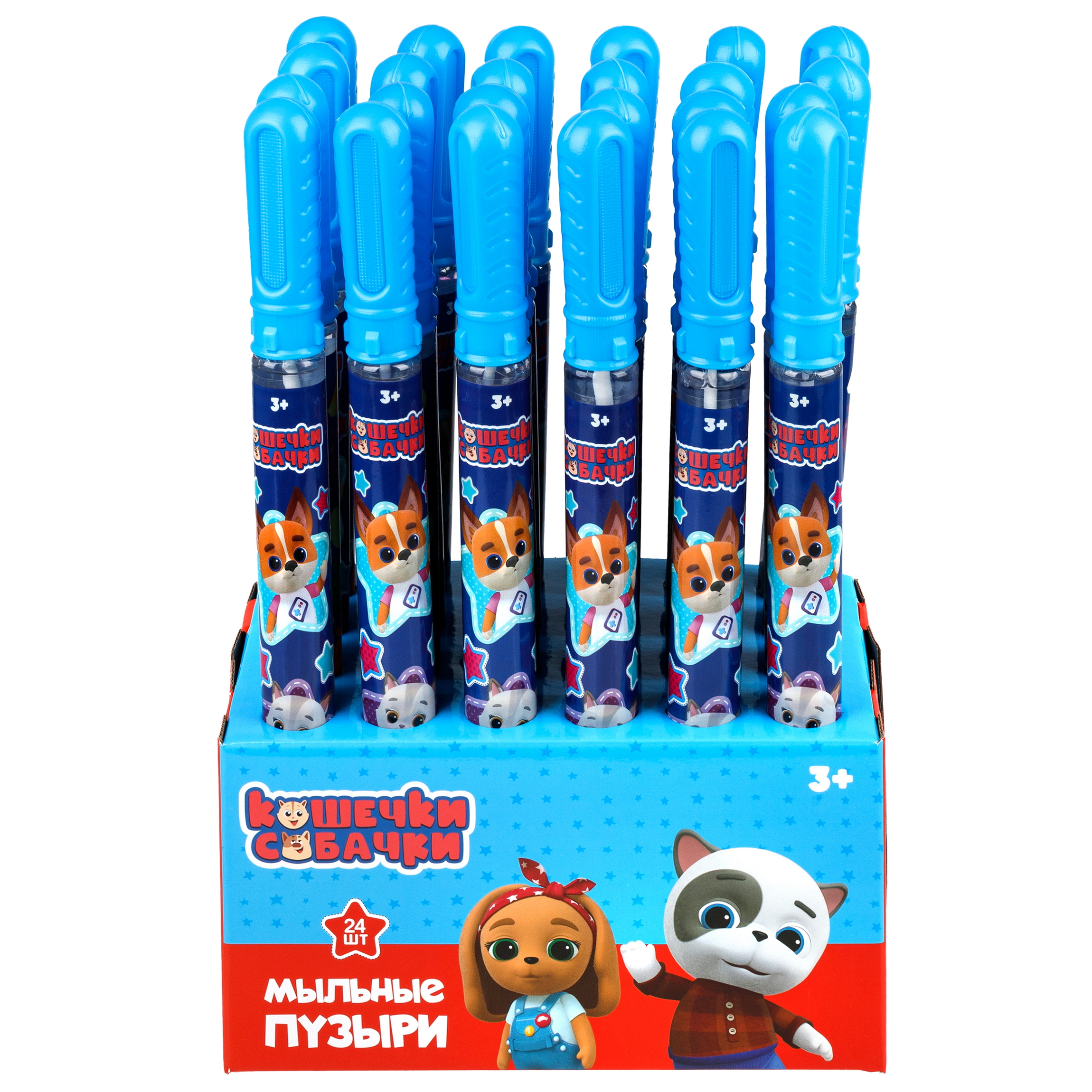Мыльные пузыри 1TOY набор Кошечки собачки 24 шт - фото 10