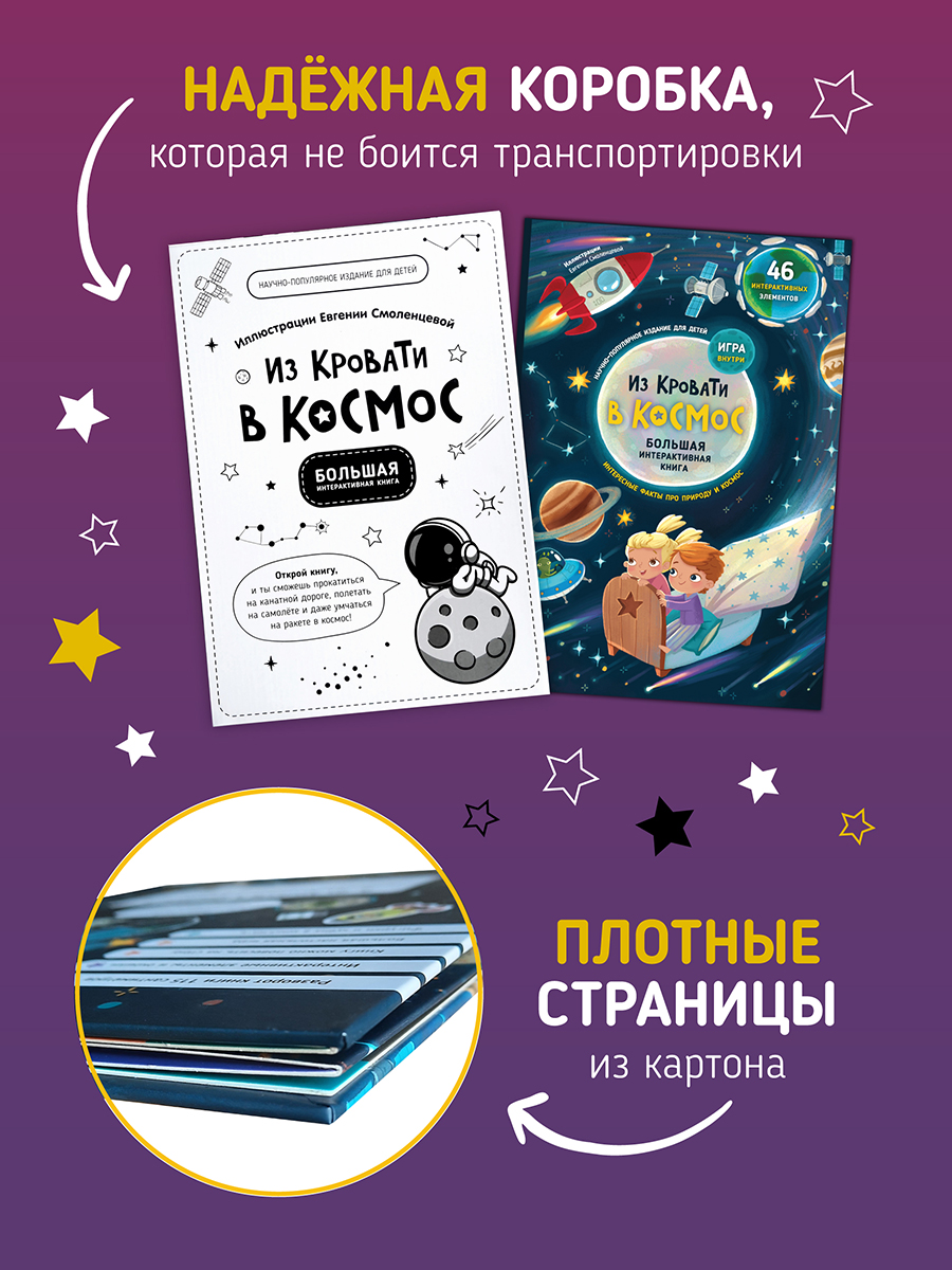 Книга с окошками Раскладушка Счастье внутри Из кровати в космос - фото 12