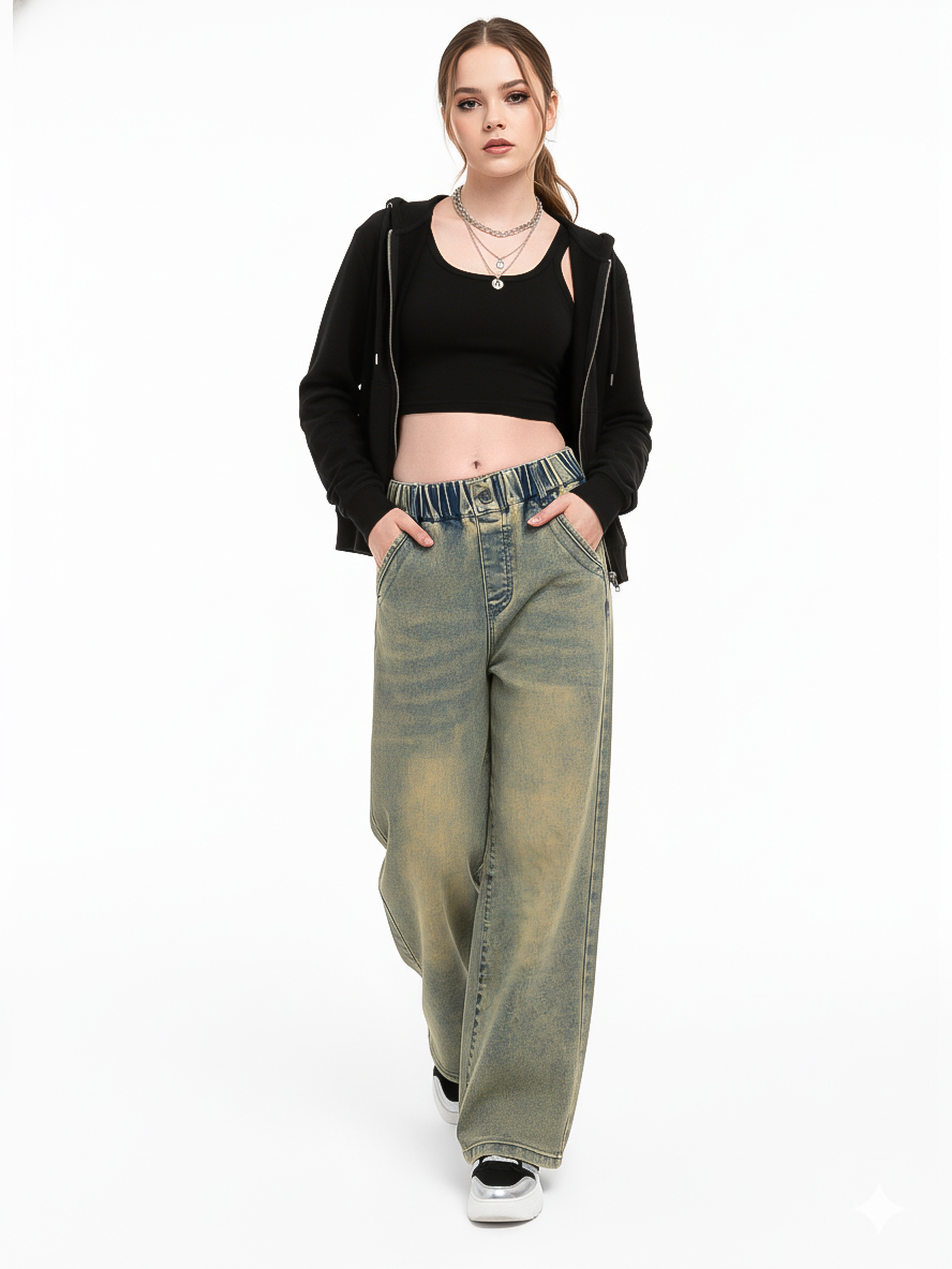 Джинсы-трубы СИНИЙ МИР WD91560NJ-G63 - фото 4