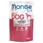 Корм для собак MONGE Dog Grill Pouch говядина пауч 100г