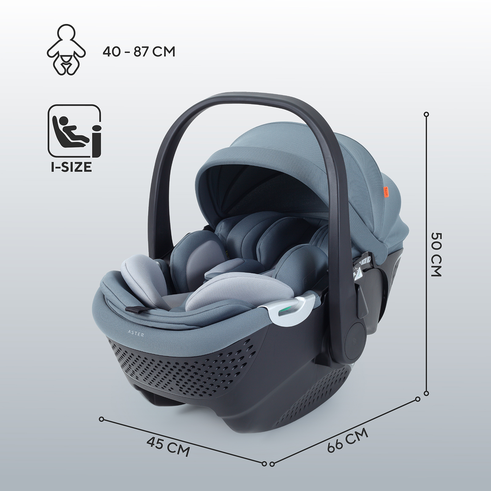 Автокресло Rant ASTER zero 0 (0 -13 кг) серый - фото 2