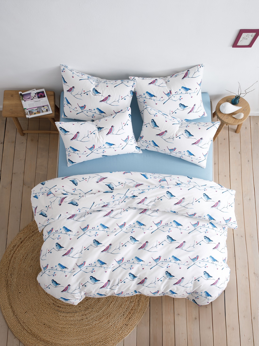 Комплект постельного белья Ночь Нежна Birds двуспальный 4 предм. - фото 5