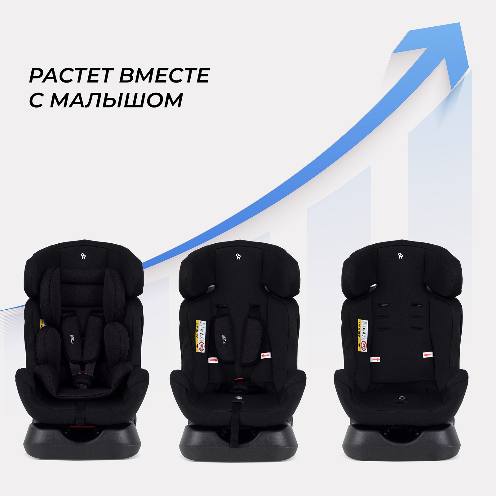 Автокресло Rant Basic Rant basic Fuse 0+/1/2 (0-25 кг) черный - фото 5