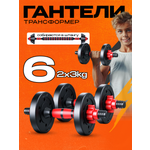 Набор блинов с грифом БлинДаГриф Гантель 3кг 2шт