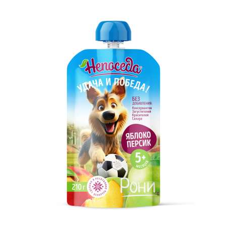 Пюре Непоседа Яблоко-Персик с 5 мес 210 г