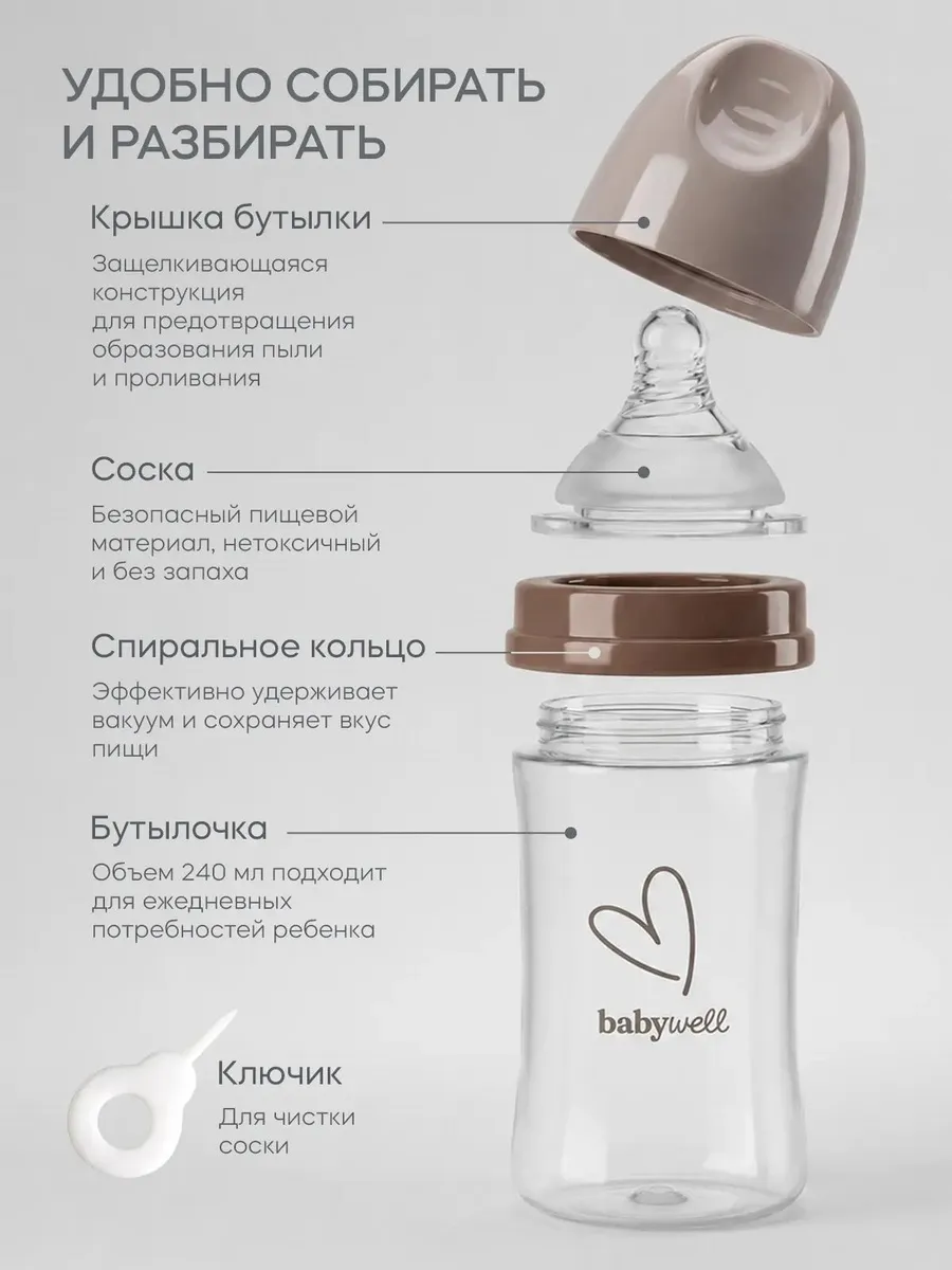 Бутылочка BabyWell 240 мл - фото 6