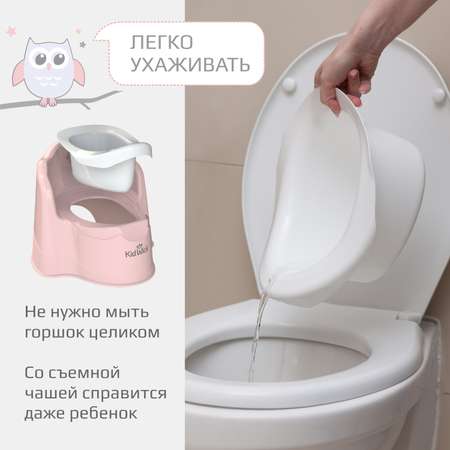 Горшок детский KidWick Трон розовый с белой крышкой