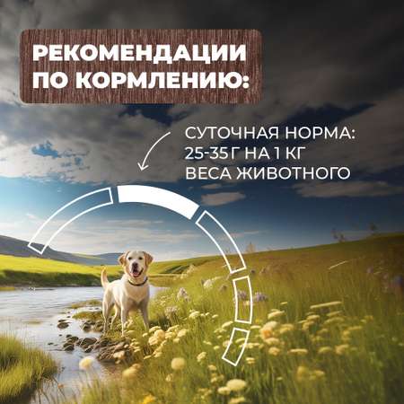 Корм для собак Родные корма теленок с рисом по-кубански 970г