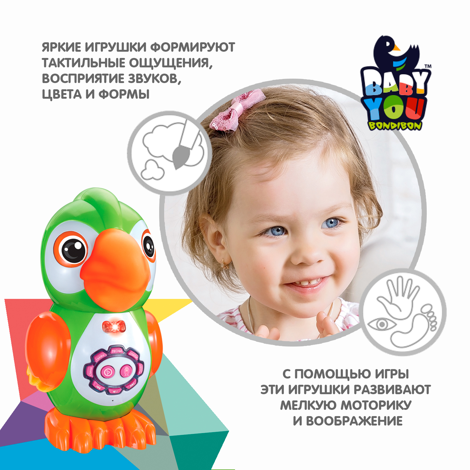 Игрушка Bondibon обучающая Умный попугай - фото 4