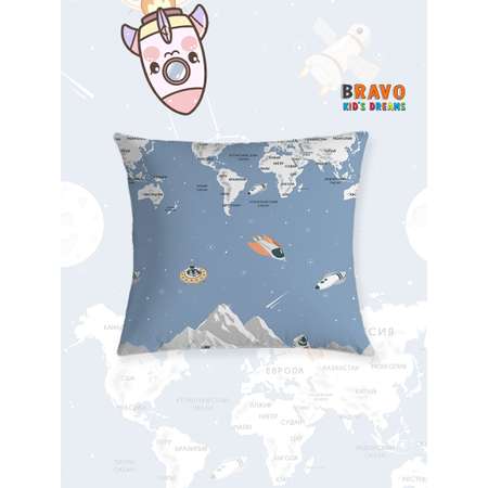 Наволочка BRAVO kids dreams Мэпс 70 x 70 см 1 шт.