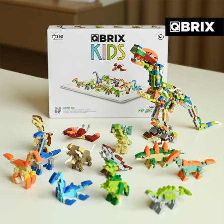 Конструктор QBRIX Kids Мир динозавров сборная игровая модель