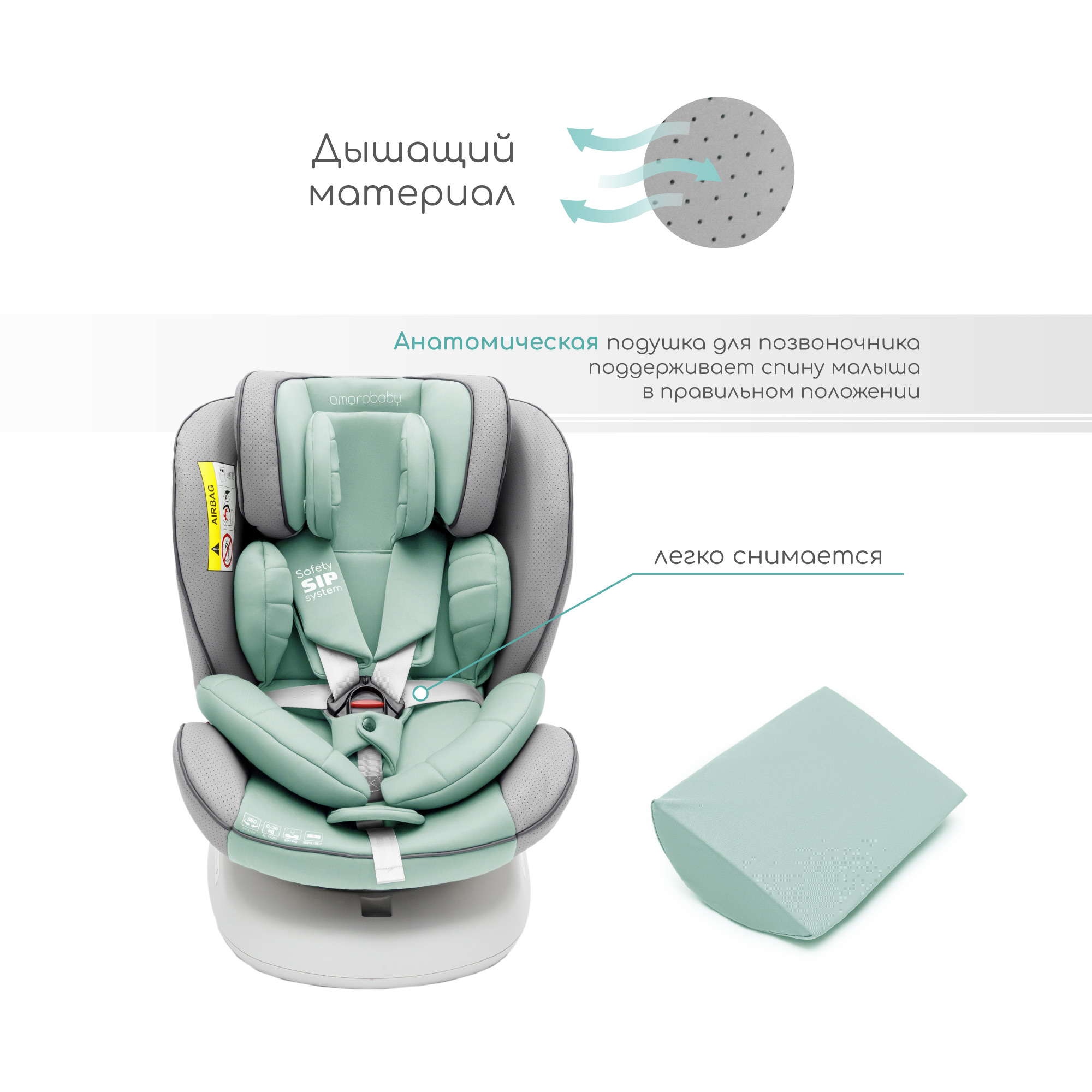 Автокресло Amarobaby Champion Isofix 0+/1/2/3 (0-36 кг) - фото 8