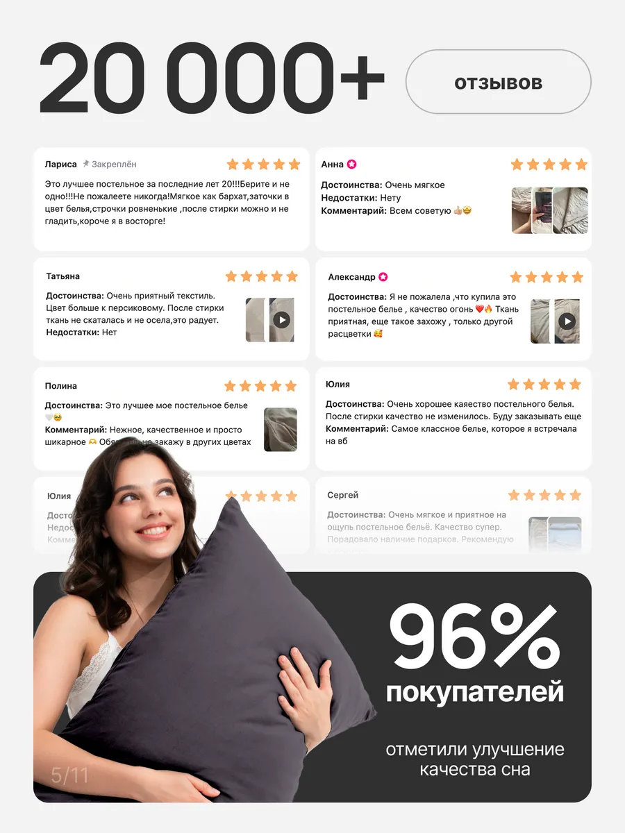 Комплект постельного белья My Cool Home семейный 5 предм. - фото 9